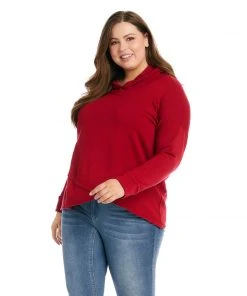 Karen Kane Plus Size Crossover Hoodie