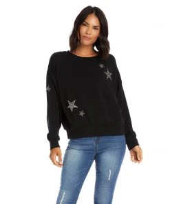 Karen Kane Petite Size Embellished Star Top