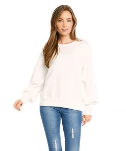 Karen Kane Clothing Puff Sleeve Sweatshirt
