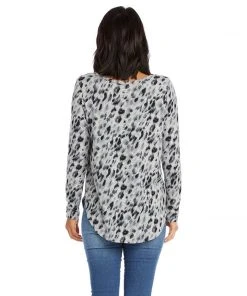 Karen Kane Petite Size Long Sleeve Shirttail Top Petites