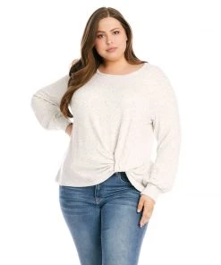 Karen Kane Plus Size Side Pick-Up Top