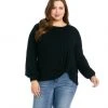 Karen Kane Plus Size Side Pick-Up Top