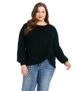 Karen Kane Plus Size Side Pick-Up Top