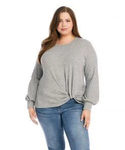 Karen Kane Plus Size Side Pick-Up Top