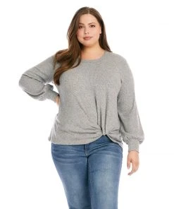Karen Kane Plus Size Side Pick-Up Top