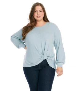 Karen Kane Plus Size Side Pick-Up Top