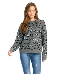Karen Kane Animal Jacquard Sweater Clothing