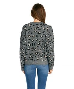 Karen Kane Animal Jacquard Sweater Clothing