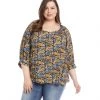 Karen Kane Plus Size Blouson Sleeve Top New Arrivals