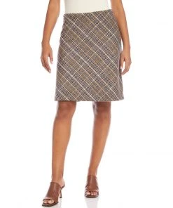 Karen Kane Bias Cut Glen Plaid Skirt New Arrivals