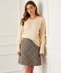 Karen Kane Bias Cut Glen Plaid Skirt New Arrivals