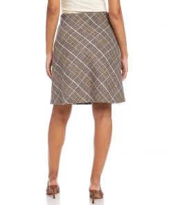 Karen Kane Bias Cut Glen Plaid Skirt New Arrivals