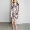 Karen Kane New Arrivals 3/4 Sleeve Cascade Wrap Dress
