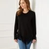 Karen Kane Asymmetric Fringe Top