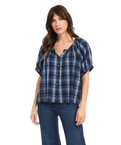 Karen Kane New Arrivals Short Sleeve Peasant Top