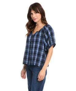 Karen Kane New Arrivals Short Sleeve Peasant Top