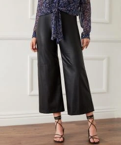Karen Kane New Arrivals Cropped Faux Leather Pants