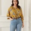 Karen Kane New Arrivals Plus Size Blouson Sleeve Top