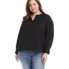 Karen Kane Plus Size Split Placket Blouse New Arrivals