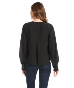 Karen Kane Split Placket Blouse New Arrivals