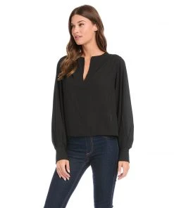 Karen Kane Split Placket Blouse New Arrivals