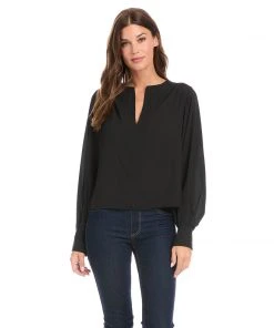 Karen Kane Split Placket Blouse New Arrivals