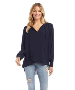 Karen Kane Crossover Tie Top