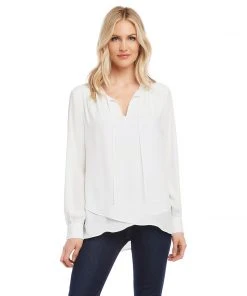 Karen Kane Crossover Tie Top