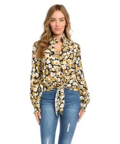 Karen Kane New Arrivals Tie-Front Top