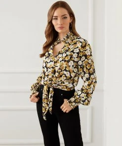 Karen Kane New Arrivals Tie-Front Top
