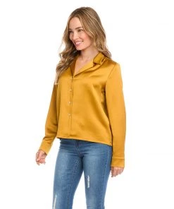 Karen Kane Long Sleeve Button Up Shirt