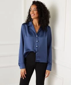 Karen Kane Long Sleeve Button Up Shirt