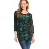 Karen Kane Tie-Dye Burnout Shirttail Top