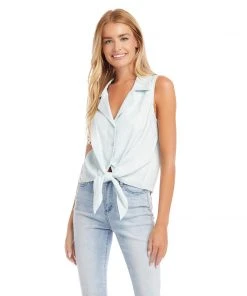 Karen Kane Sleeveless Tie-Front Top