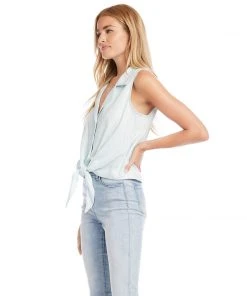 Karen Kane Sleeveless Tie-Front Top