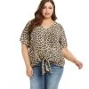 Karen Kane Plus Size Tie-Front Top