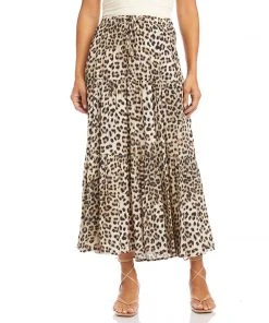 Karen Kane Petites Petite Size Tiered Midi Skirt