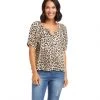 Karen Kane Petite Size Short Sleeve Peasant Top Clothing