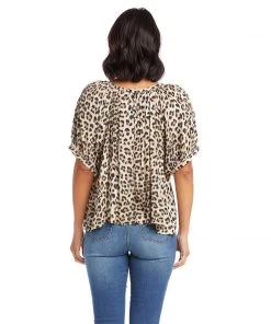 Karen Kane Petite Size Short Sleeve Peasant Top Clothing