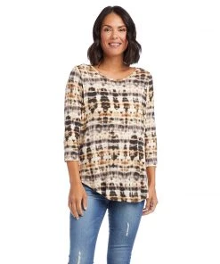 Karen Kane Clothing 3/4 Sleeve Shirttail Top