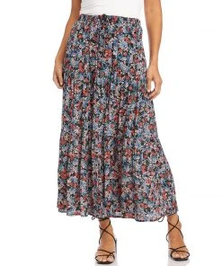 Karen Kane Tiered Midi Skirt Clothing