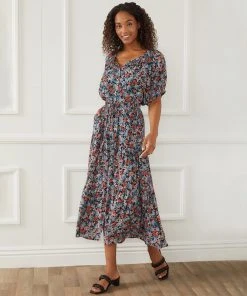 Karen Kane Tiered Midi Skirt Clothing