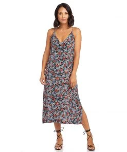 Karen Kane Side-Slit Midi Dress