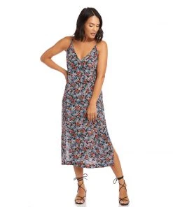 Karen Kane Side-Slit Midi Dress