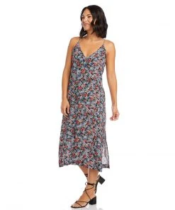 Karen Kane Side-Slit Midi Dress