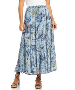 Karen Kane Petites Petite Size Tiered Midi Skirt
