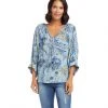 Karen Kane Petite Size Blouson Sleeve Top Clothing