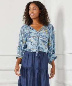 Karen Kane Blouson Sleeve Top Clothing