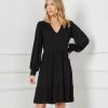 Karen Kane Dresses Long Sleeve Tiered Dress