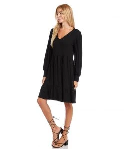 Karen Kane Dresses Long Sleeve Tiered Dress